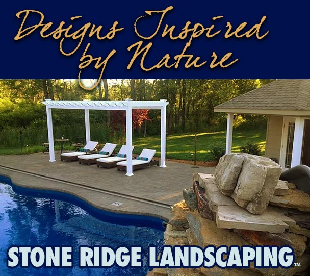 Stone Ridge Landscaping offers services like patios, kitchens, pools, cedar pergolas, lighting illumination, pools, fire features, & much more!