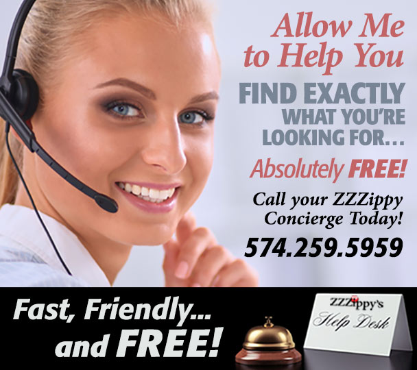 Zzzippy's concierge service is free of charge. Let us help you find exactly what you're looking for.