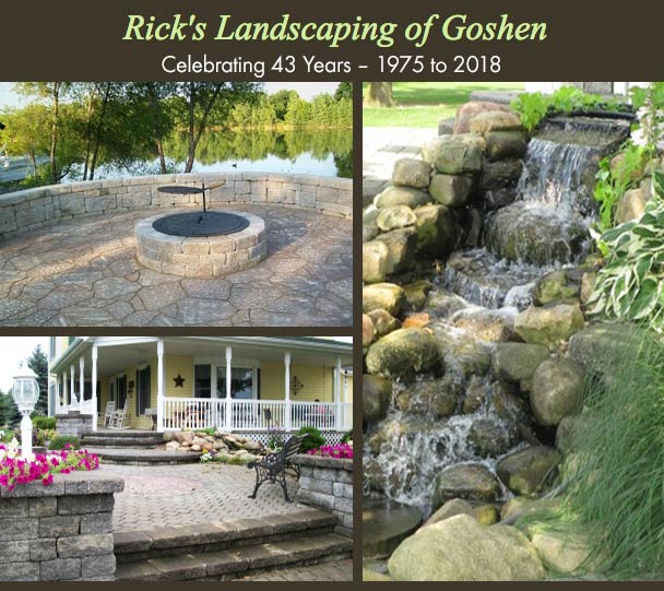 Bring calmness and beauty to your property with a water feature installed by Rick's Landscaping. Enjoy the warmth of a fire pit in your own backyard and the security and beauty of a properly installed retaining wall.
