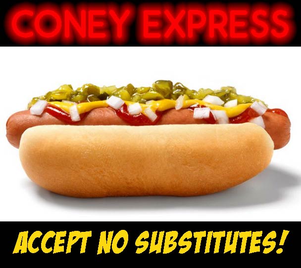 Coney Express is a family style restaurant, part of a national chain of restaurants, located in Mishawaka, Indiana, serving traditional hot dogs with all-beef wieners.