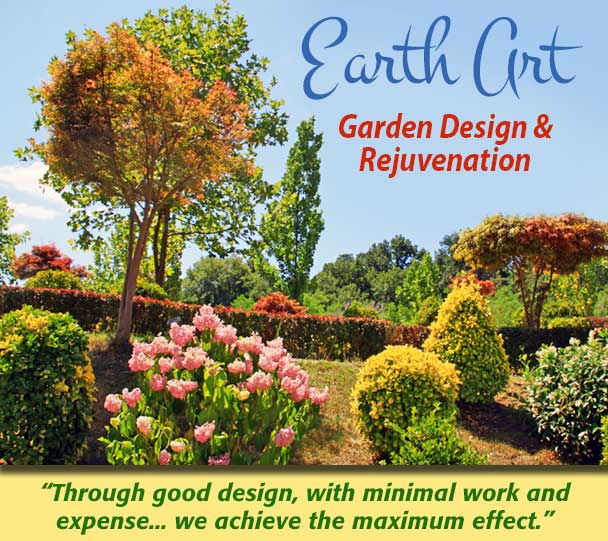 The staff of Earth Art Garden Design & Rejuvenation have a thorough data base of plant knowledge, using a naturalistic approach to garden design, attention to environmental sustainability and biodiversity, consideration of period and theme and a deep appreciation of garden evolution.
